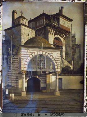 Image représentant Turquie, Mont Athos, Vatopédi, Entrée du Monastère