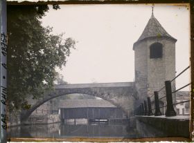 Image représentant France, Haguenau, Les Bords de la Moder et Vieille Tour