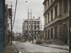 Image représentant France, Reims, Reconstruction rue des Consuls