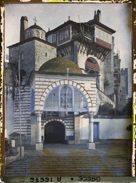 Image représentant Turquie, Mont Athos, Vatopédi, Entrée du Monastère