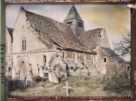 Image représentant France, Margny s/ Matz, Destructions de guerre Eglise et Cimetière de Margny s/ Matz
