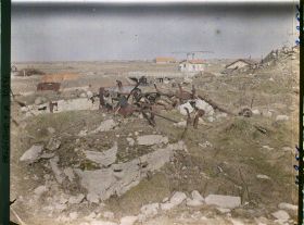 Image représentant Belgique, Dixmude, Ruines de la Minoterie, Pont sur l'Yser  et Boyau de la Mort