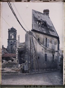 Image représentant France, Soissons, Eglise St Léger et Ruines