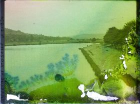 Image représentant France, Pont à Mousson, La Moselle vers le piton de Ste Geneviève