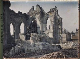 Image représentant France, Péronne, Eglise St Jean, vue de la paroi intérieure de la façade