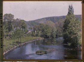 Image représentant Paysages au bord de l'Orne, au fond à gauche le Pain de Sucre
