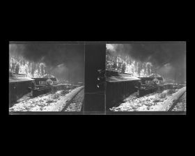 Image représentant La ligne de chemin de fer à travers la montagne de la Sierra Nevada