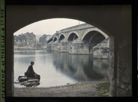 Image représentant France, Pont à Mousson, Vue s/ le Pont prise de la rive droite de la Moselle