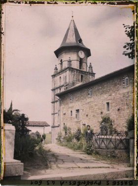 Image représentant France, Aïnhoa, Le Clocher d'Aïnhoa