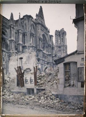Image représentant France, Reims, Tour nord et transept nord de la Cathédrale