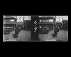 Image représentant Le baron et la baronne Motono dans le jardin de leur résidence