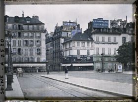 Image représentant L'actuelle place Jean-Paul Sartre et Simone de Beauvoir, l'angle des rues Bonaparte et de l'Abbaye