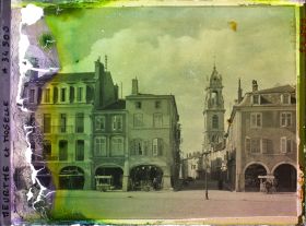 Image représentant France, Pont à Mousson, Rue St Laurent et Place du Roch