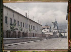 Image représentant France, Pont à Mousson, Ecole refaite et Eglise du Petit Séminaire