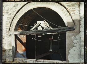 Image représentant Mont Athos, Dochiariou, Gong en fer pour appeler les moines aux Offices