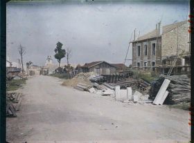 Image représentant France, Esessey, La Grande Rue en reconstruction