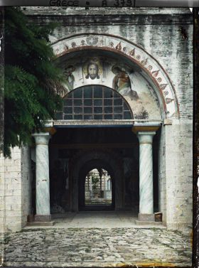 Image représentant Mont Athos, Esphiguemenou, Esphiguemenou Entrée du Monastère
