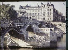 Image représentant Le pont de la Tournelle en démolition