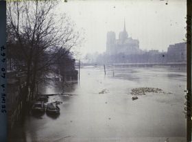 Image représentant La crue de la Seine, quai de la Tournelle