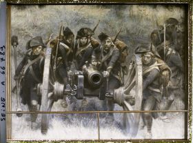 Image représentant Détail du Chant du départ d'Edouard Detaille, salle Bugeaud, rebaptisée salle Detaille, hôtel des Invalides