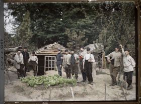 Image représentant France, Conchy les Pots, Gourbis d'artilleurs du 36e à Conchy-les-Pots