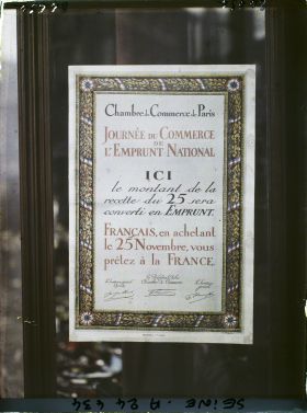 Image représentant Affiche pour la Journée du commerce de l'emprunt national de 1920, Chambre de Commerce de Paris