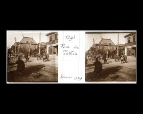 Image représentant Défilé de corps de métier à l'occasion du Nouvel An, probablement sur Ginza