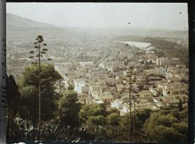 Image représentant Le stade Panathénique vu du Mont Lycabette