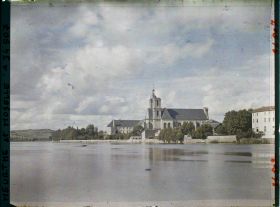 Image représentant France, Pont à Mousson, La Moselle et l'Ancienne Abbaye des Prémontrés