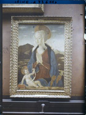 Image représentant La Vierge et l'Enfant, Baldovinetti, musée du Louvre