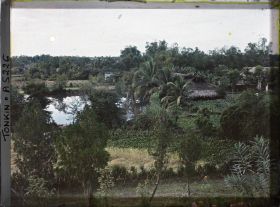 Image représentant Un paysage rural de la campagne annamite