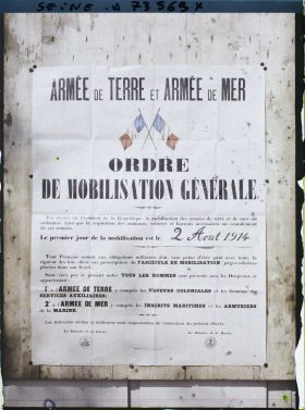 Image représentant Affiche de la mobilisation générale du 2 Août 1914