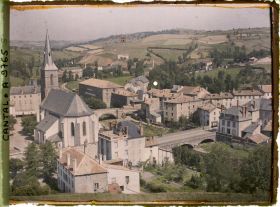 Image représentant Vue de la ville avec l'église Sainte-Christine et les deux ponts