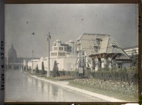 Image représentant L'Exposition des arts décoratifs, L'esplanade des Invalides et le Pavillon de Mulhouse