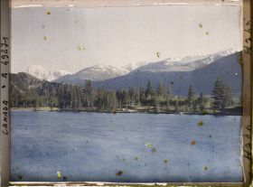 Image représentant Canada, Jasper-Parc, Effet du soir sur le lac vers le Mt Edith Cavell plus gros