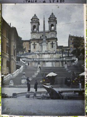 Image représentant Place d'Espagne, église de la Trinité-des-Monts et escalier
