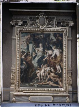 Image représentant La Félicité de la Régence, salle Rubens, cycle narratif Marie de Médicis, musée du Louvre