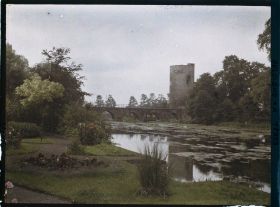 Image représentant Belgique, Bruges, Vue sur le Lac d'Amour, le Vieux Pont et la Vieille Tour