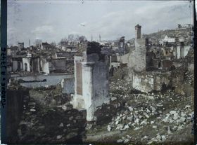 Image représentant Turquie, Aidin, Vue Gle vers le Quartier Musulman et les 2 Mosquées Kamazan- Pacha et Bey- Djami