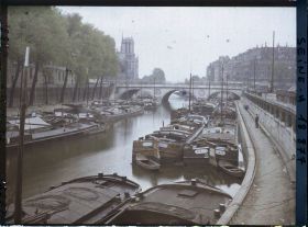 Image représentant Le quai du Marché-Neuf et Notre-Dame vus du quai Saint-Michel
