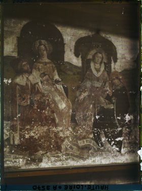 Image représentant Détail de la partie centrale de la fresque des Arts libéraux  : la Logique et Aristote, la Rhétorique et Cicéron