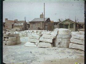 Image représentant France, Lens, Ruines de l'Eglise et Banque de Lens