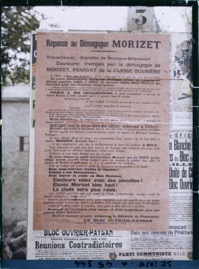 Image représentant Affiche pour les élections municipales, Bloc Ouvrier-Paysan