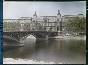 Image représentant Le pont des Saints-Pères (actuel pont du Carrousel), vers le Louvre