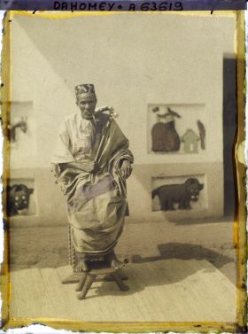 Image représentant Portrait d'Ahovô, chef de la famille royale, frère de  null Béhanzin