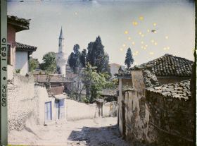 Image représentant Grèce, Salonique, Vue prise dans le haut quartier de la citadelle