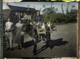 Image représentant Une laitière sur la route