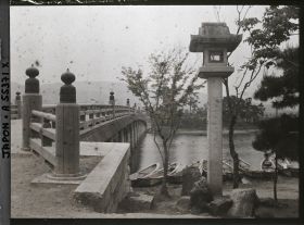 Image représentant La grande section du double pont Karahashi sur la Setagawa