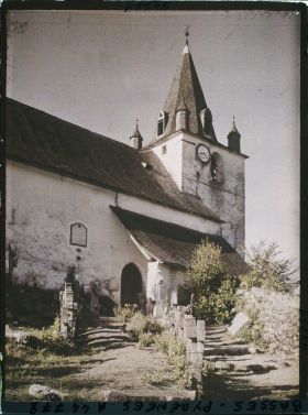 Image représentant France , Alos, L'Eglise d'Alos et le Cimetière