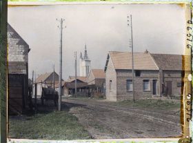 Image représentant France, Neuville-St-Vaast, Grandes Rue et Eglise